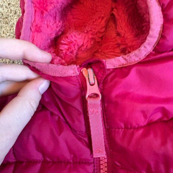 Kids Quilted Puffer Jacket Pink Size 4T Hooded Soft Warm - Picture 7 of 13